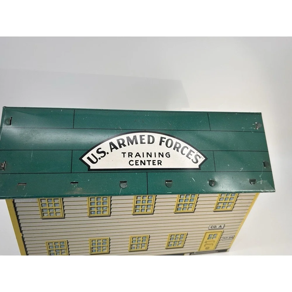 Vintage MARX T7-34 US Armed Forces‎ Training Center Tin Litho Building CO. A